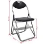 Folding dining chairs 2 pcs synthetic leather and black steel by vidaXL, Folding stools and chairs - Ref: Foro24-241494, Pric...