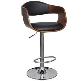 Gebogener Küchenbarhocker aus Holz und Kunstleder von vidaXL, Küchenhocker - Ref: Foro24-241053, Preis: 140,83 €, Rabatt: %