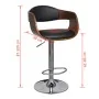 Gebogener Küchenbarhocker aus Holz und Kunstleder von vidaXL, Küchenhocker - Ref: Foro24-241053, Preis: 130,56 €, Rabatt: %