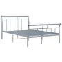Gray metal bed frame 120x200 cm by vidaXL, Beds and slatted bases - Ref: Foro24-325038, Price: 90,22 €, Discount: %