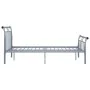 Gray metal bed frame 120x200 cm by vidaXL, Beds and slatted bases - Ref: Foro24-325038, Price: 90,22 €, Discount: %