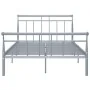 Gray metal bed frame 120x200 cm by vidaXL, Beds and slatted bases - Ref: Foro24-325038, Price: 90,22 €, Discount: %