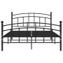 Estructura de cama de metal negro 200x200 cm de vidaXL, Camas y somieres - Ref: Foro24-324985, Precio: 149,27 €, Descuento: %