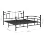 Schwarzer Metallbettrahmen 200x200 cm von vidaXL, Betten und Lattenroste - Ref: Foro24-324985, Preis: 149,27 €, Rabatt: %