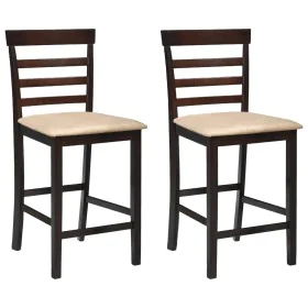 Küchenbarhocker 2 Einheiten aus braunem Stoff von vidaXL, Küchenhocker - Ref: Foro24-241704, Preis: 145,03 €, Rabatt: %