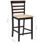 Kitchen bar stools 2 units brown fabric by vidaXL, Kitchen stools - Ref: Foro24-241704, Price: 149,07 €, Discount: %