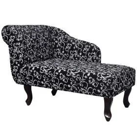 Diván de tela blanca y negra de vidaXL, Divanes - Ref: Foro24-242403, Precio: 224,72 €, Descuento: %