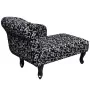 Diván de tela blanca y negra de vidaXL, Divanes - Ref: Foro24-242403, Precio: 224,72 €, Descuento: %