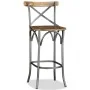 Massiver Küchenhocker aus Mangoholz von vidaXL, Küchenhocker - Ref: Foro24-244593, Preis: 162,12 €, Rabatt: %
