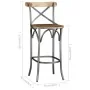 Taburete de cocina de madera maciza de mango de vidaXL, Taburetes de cocina - Ref: Foro24-244593, Precio: 163,13 €, Descuento: %