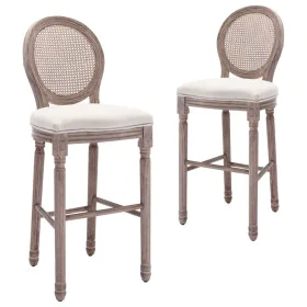 Küchenhocker 2 Einheiten aus weißem Leinen von vidaXL, Küchenhocker - Ref: Foro24-245352, Preis: 342,84 €, Rabatt: %
