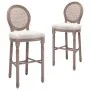 Taburete de cocina 2 unidades lino blanco de vidaXL, Taburetes de cocina - Ref: Foro24-245352, Precio: 342,84 €, Descuento: %