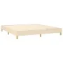 Box spring bed with mattress and LED cream fabric 160x200 cm by vidaXL, Beds and slatted bases - Ref: Foro24-3133570, Price: ...