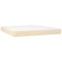 Box spring bed with mattress and LED cream fabric 160x200 cm by vidaXL, Beds and slatted bases - Ref: Foro24-3133570, Price: ...