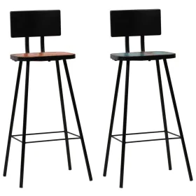 Kitchen stools 2 units recycled solid wood by vidaXL, Kitchen stools - Ref: Foro24-245392, Price: 144,14 €, Discount: %