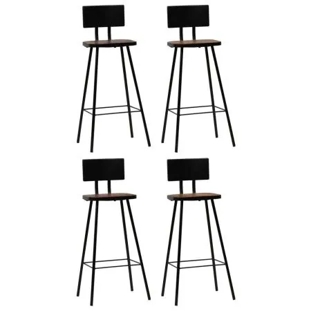 Kitchen stools 4 units solid recycled wood by vidaXL, Kitchen stools - Ref: Foro24-245391, Price: 239,50 €, Discount: %