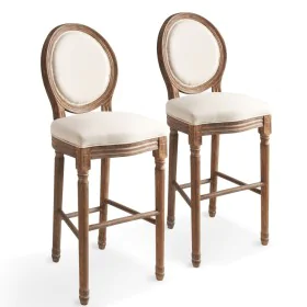 Küchenhocker 2 Einheiten Leinen Weiß von vidaXL, Küchenhocker - Ref: Foro24-245351, Preis: 337,71 €, Rabatt: %