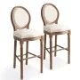 Küchenhocker 2 Einheiten Leinen Weiß von vidaXL, Küchenhocker - Ref: Foro24-245351, Preis: 337,71 €, Rabatt: %