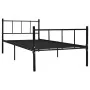 Schwarzer Metallbettrahmen 90x200 cm von vidaXL, Betten und Lattenroste - Ref: Foro24-284636, Preis: 72,76 €, Rabatt: %