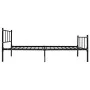 Schwarzer Metallbettrahmen 90x200 cm von vidaXL, Betten und Lattenroste - Ref: Foro24-284636, Preis: 72,76 €, Rabatt: %