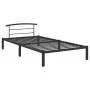 Estructura de cama de metal negro 90x200 cm de vidaXL, Camas y somieres - Ref: Foro24-284656, Precio: 77,05 €, Descuento: %