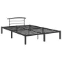 Estructura de cama de metal negro 140x200 cm de vidaXL, Camas y somieres - Ref: Foro24-284659, Precio: 100,95 €, Descuento: %