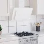 Campana extractora acero inoxidable vidrio templado blanco 60cm de vidaXL, Extractores - Ref: Foro24-51663, Precio: 175,84 €,...