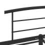 Estructura de cama de metal negro 140x200 cm de vidaXL, Camas y somieres - Ref: Foro24-284659, Precio: 100,95 €, Descuento: %