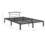 Estructura de cama de metal negro 140x200 cm de vidaXL, Camas y somieres - Ref: Foro24-284659, Precio: 100,95 €, Descuento: %