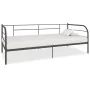 Gray metal bed frame 90x200 cm by vidaXL, Beds and slatted bases - Ref: Foro24-284674, Price: 113,29 €, Discount: %