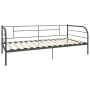 Gray metal bed frame 90x200 cm by vidaXL, Beds and slatted bases - Ref: Foro24-284674, Price: 113,29 €, Discount: %