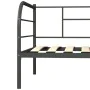 Gray metal bed frame 90x200 cm by vidaXL, Beds and slatted bases - Ref: Foro24-284674, Price: 113,29 €, Discount: %
