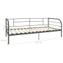 Gray metal bed frame 90x200 cm by vidaXL, Beds and slatted bases - Ref: Foro24-284674, Price: 113,29 €, Discount: %