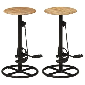 Kitchen bar stools 2 units solid mango wood by vidaXL, Kitchen stools - Ref: Foro24-246413, Price: 197,87 €, Discount: %