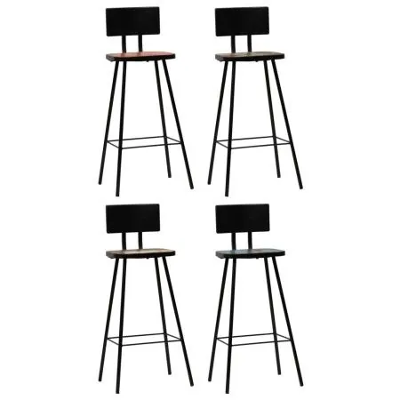 Kitchen stools 4 units solid recycled wood by vidaXL, Kitchen stools - Ref: Foro24-245393, Price: 253,82 €, Discount: %