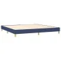 Box spring bed with mattress and LED blue fabric 200x200 cm by vidaXL, Beds and slatted bases - Ref: Foro24-3133987, Price: 5...