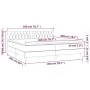 Box spring bed with mattress and LED blue fabric 200x200 cm by vidaXL, Beds and slatted bases - Ref: Foro24-3133987, Price: 5...