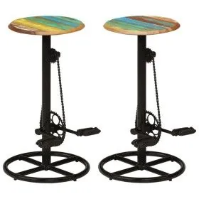 Küchenhocker 2 Einheiten recyceltes Massivholz von vidaXL, Küchenhocker - Ref: Foro24-246412, Preis: 204,21 €, Rabatt: %