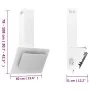 Campana extractora acero inoxidable vidrio templado blanco 60cm de vidaXL, Extractores - Ref: Foro24-51663, Precio: 175,84 €,...