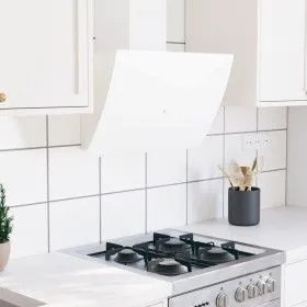 Weiße Wand-Dunstabzugshaube aus gehärtetem Glas und Stahl, 60 cm von vidaXL, Extraktoren - Ref: Foro24-51676, Preis: 208,11 €...