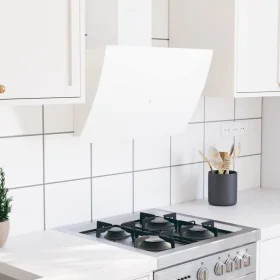 White tempered glass steel wall extractor hood 60 cm by vidaXL, Extractors - Ref: Foro24-51676, Price: 208,11 €, Discount: %