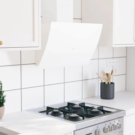 Campana extractora de pared acero vidrio templado blanco 60 cm de vidaXL, Extractores - Ref: Foro24-51676, Precio: 208,11 €, ...