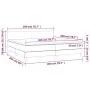 Box spring bed with mattress and LED cream fabric 200x200 cm by vidaXL, Beds and slatted bases - Ref: Foro24-3133586, Price: ...