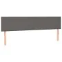 Box spring bed with mattress and LED gray synthetic leather 200x200 cm by vidaXL, Beds and slatted bases - Ref: Foro24-313412...