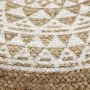 Handgewebter Jute-Pouf in Weiß 45x30 cm von vidaXL, Osmanen - Ref: Foro24-248085, Preis: 78,06 €, Rabatt: %