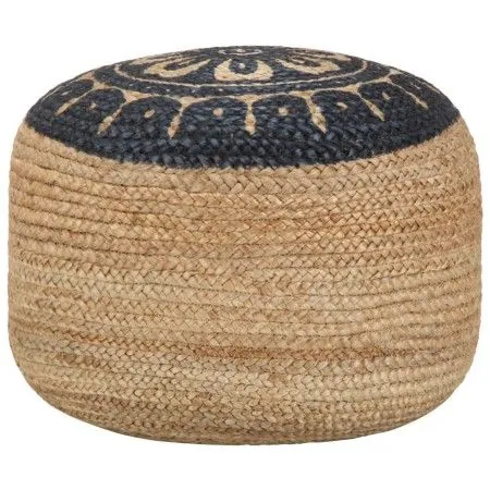 Puf hecho a mano azul 45x30 cm yute de vidaXL, Otomanas - Ref: Foro24-248087, Precio: 61,49 €, Descuento: %