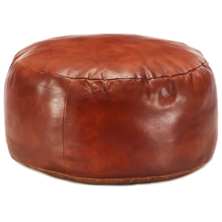 Puf marrón 60x30 cm cuero auténtico de cabra by vidaXL, Ottomans - Ref: Foro24-248138, Price: 118,65 €, Discount: %