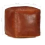 Puf 40x40x40 cm cuero genuino de cabra de vidaXL, Otomanas - Ref: Foro24-248126, Precio: 116,81 €, Descuento: %