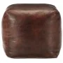 Puf marrón oscuro 40x40x40 cm cuero genuino de cabra by vidaXL, Ottomans - Ref: Foro24-248127, Price: 110,19 €, Discount: %