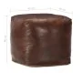 Puf marrón oscuro 40x40x40 cm cuero genuino de cabra by vidaXL, Ottomans - Ref: Foro24-248127, Price: 110,19 €, Discount: %